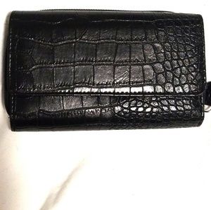 MUNDI Black big fat Trifold wallet